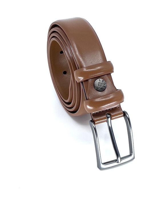 Legend Accessories Men's Leather Wide Belt Tabac Brown