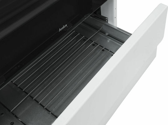 Amica 58EE1.20(W) Κουζίνα 69lt με Εμαγιέ Εστίες Π50εκ. Λευκή