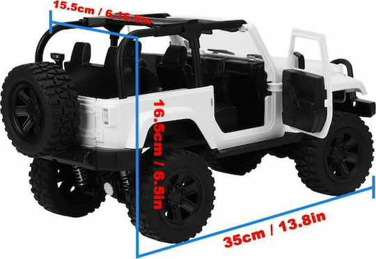 FC Model Off Road τύπου Jeep Wrangler 1/14 (4WD) Τηλεκατευθυνόμενο Αυτοκίνητο Crawler 4WD Λευκό