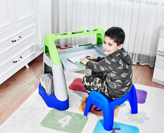 Boy Kids Desk for Painting made of Plastic Blue Viosarp