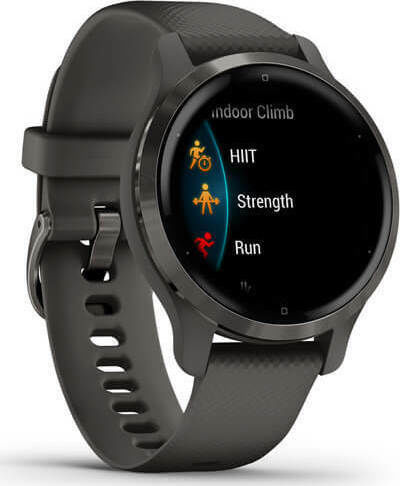 Garmin Venu 2S Edelstahl 40mm Wasserdicht Smartwatch mit Pulsmesser (Slate / Graphite)