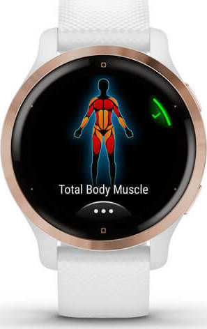 Garmin Venu 2S Edelstahl 40mm Wasserdicht Smartwatch mit Pulsmesser (Rose Gold / White)