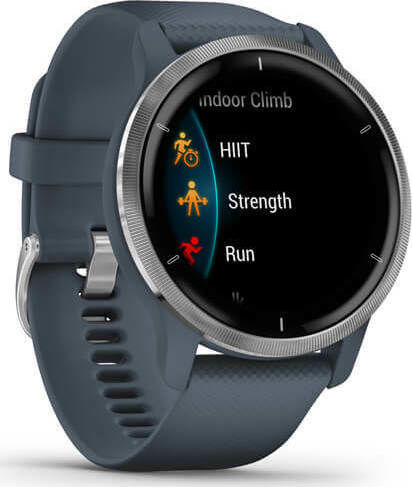 Garmin Venu 2 Stainless Steel 45mm Waterproof Smartwatch with Heart Rate Monitor (Silver / Granite)