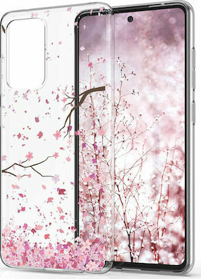 KWmobile Cherry Blossoms Silicone Back Cover Transparent (Galaxy A52 / A52s)