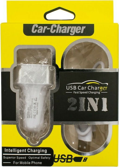 GloboStar Auto-Ladegerät 20W 3.1A mit Anschlüssen: 3xUSB mit Kabel Typ-C,TC-TC