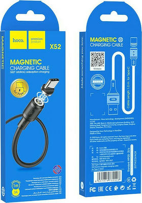 Hoco X52 Sereno Magnetisch / Regulär USB 2.0 Kabel USB-C männlich - USB-A Schwarz 1m