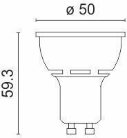 Spot Light LED Bulb 9W for Socket GU10 and Shape MR16 Warm White 765lm