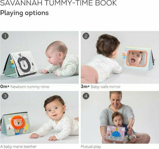 Taf Toys Activity Book Savannah Tummy Time Book made of Fabric for 0++ Months