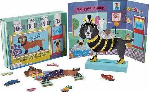 Floss & Rock Magnetic Construction Toy Dress Up with Magnetic Pets for Children Aged 4+