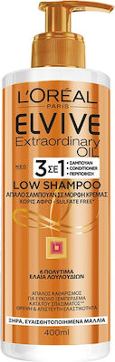 L'Oreal Paris Elvive Extraordinary Oil Enriched with 6 Flower Extracts Low Shampoo Gentle Cleansing Cream 400ml