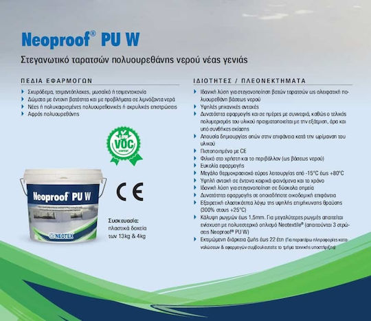 Neotex Neoproof PU W Material etanș 13kg Gri