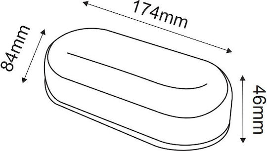 Aca Επιτοίχια Χελώνα Εξωτερική LED IP66 12W με Φυσικό Λευκό Φως