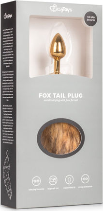 Easytoys Fox Tail Plug No 1 Anal Plug Gold