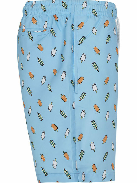 Herren-Bademode Kurze Hosen Hellblaue / Ice mit Muster