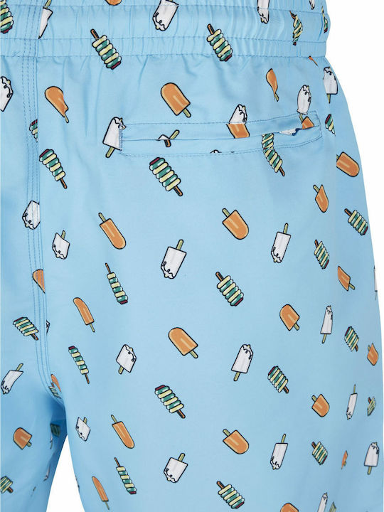 Herren-Bademode Kurze Hosen Hellblaue / Ice mit Muster
