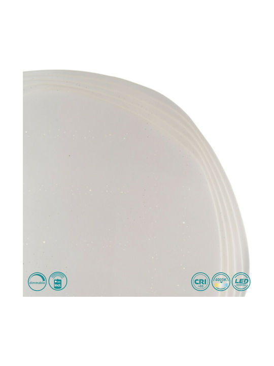 Fan Europe Psyche-PL50 Μοντέρνα Πλαστική Πλαφονιέρα Οροφής με Ενσωματωμένο LED σε Λευκό χρώμα