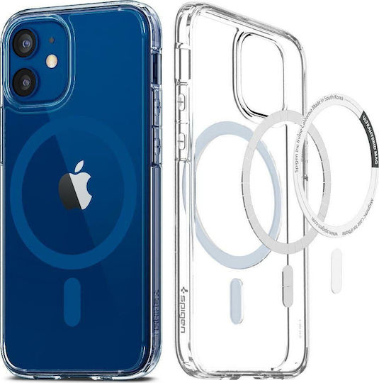 Spigen Ultra Hybrid Mag Plastic / Silicone Back Cover Blue (iPhone 12 / 12 Pro)