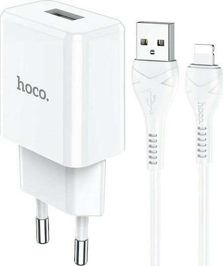 Hoco Încărcător cu Port USB-A și Cablu Lightning Albς (N9 Especial)