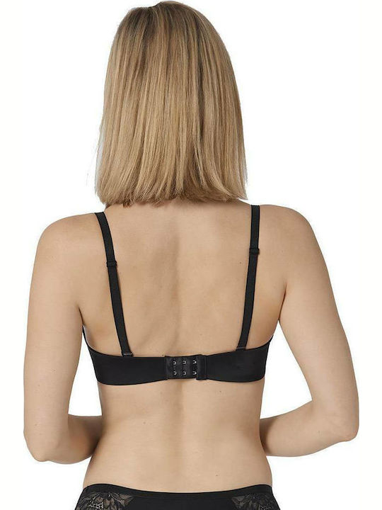 Amourette Charm Strapless Bra without Padding Underwire Black