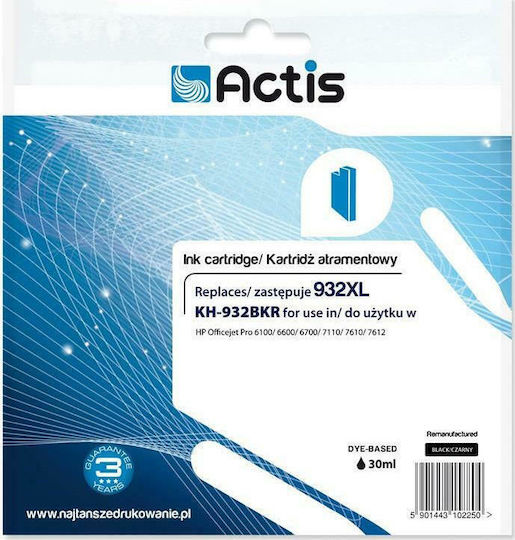 Actis Cartuș de Cerneală Compatibil pentru Imprimante InkJet HP 932XL CN053AE 30ml Negru KH-932BKR