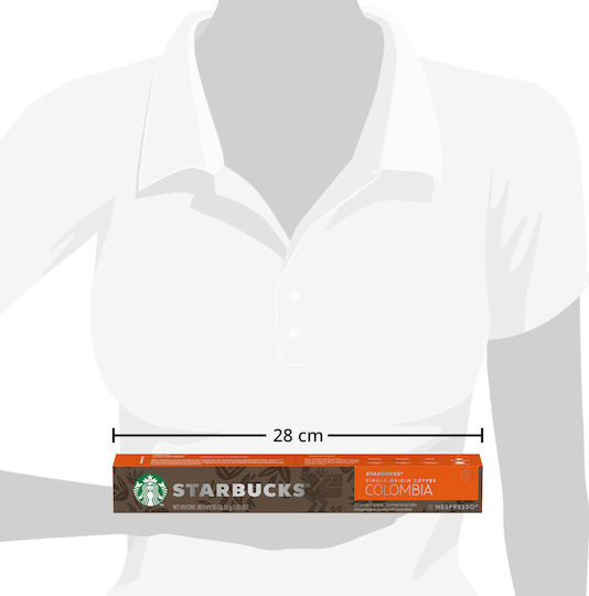 Starbucks Capsules Espresso Colombia Compatible with Machine Nespresso 10caps,tobolek