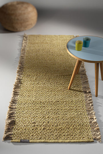 Guy Laroche Urban Καλοκαιρινό από Γιούτα με Κρόσια 140x200cm Lime