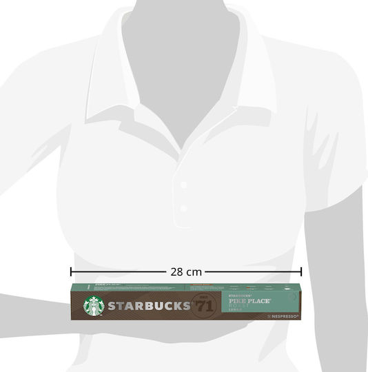 Starbucks Κάψουλες Espresso Pike Place Pike Place Συμβατές με Μηχανή Nespresso 10caps