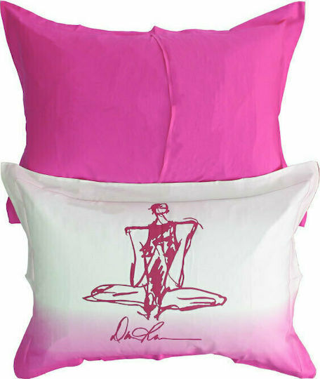 Isadore Lorraine Dkny Σετ Oxford Pink-White 50x70cm