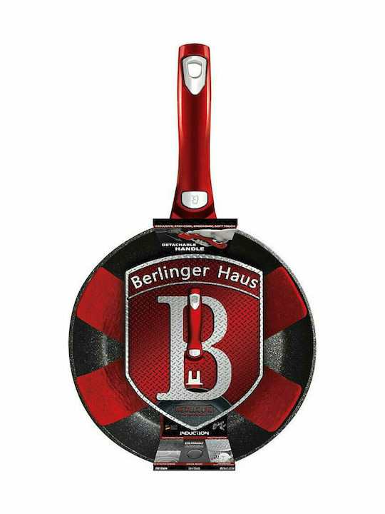 Berlinger Haus Metallic Line Pan Made of Aluminum with Lid with Stone Coating 28cm