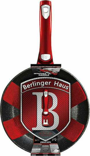 Berlinger Haus Metallic Line Aluminium Pfanne mit Deckel mit Innenbeschichtung aus Stein 28cm