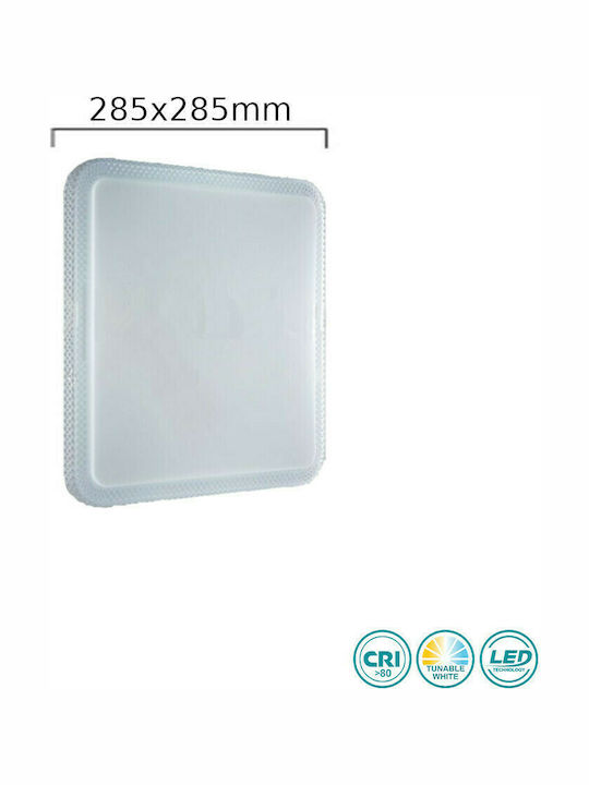 Fan Europe Pixel-Q30 Τετράγωνο Εξωτερικό LED Panel με Θερμό Λευκό Φως 3000K 28.5x28.5εκ.