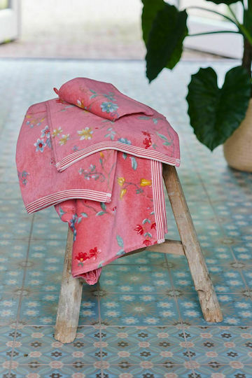 PiP Studio Хавлиена кърпа за тяло Les Fleurs 70x140см. Розов
