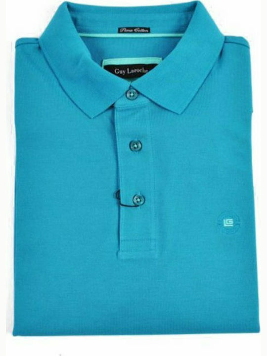 Guy Laroche GL2019090 Herren Kurzarmshirt Polo Petrol Blau GL2019090-21