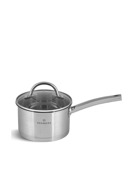 Edenberg Cookware Set of Stainless Steel with No Coating Silver 12pcs