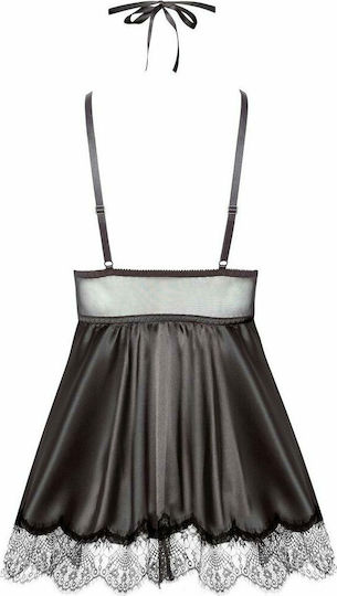 Beauty Night Eve Chemise Sexy Ρόμπα Black