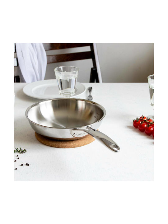 Cristel Τηγάνι από Ανοξείδωτο Ατσάλι 20cm