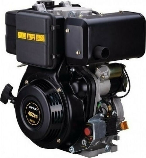 Loncin Κινητήρας Πετρελαίου 462cc 10.2hp Οριζόντιου Άξονα με Σφήνα και Μίζα