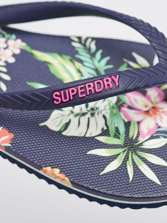 Classic Vintage Women's Flip Flops Navy Blue