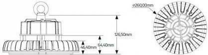 Geyer Commercial Bell Light 100W Natural White 13000lm with Built-in LED Black