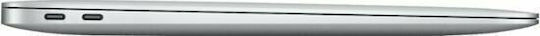 Apple MacBook Air 13.3" (2020) IPS QHD+ (M1/8GB/256GB SSD) Silver (Международна английска клавиатура)