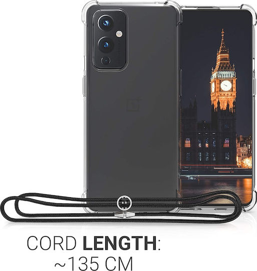 KWmobile Задна корица Силикон с Каишка Прозрачен (OnePlus 9)