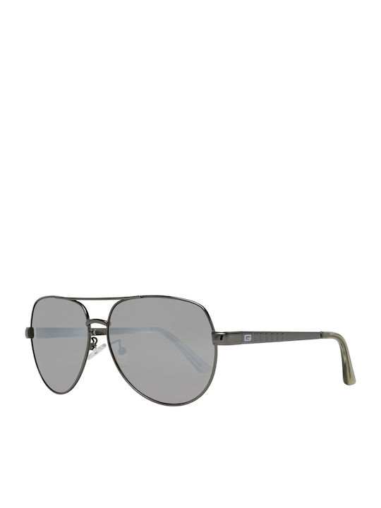 Guess Men's Sunglasses with Gray Metal Frame and Gray Lens GF0215 08C