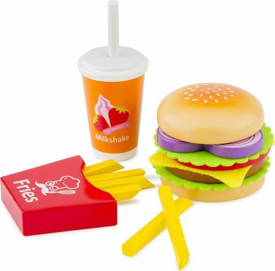 New Classic Toys Fast Food από Ξύλο για 3+ Ετών 3τμχ