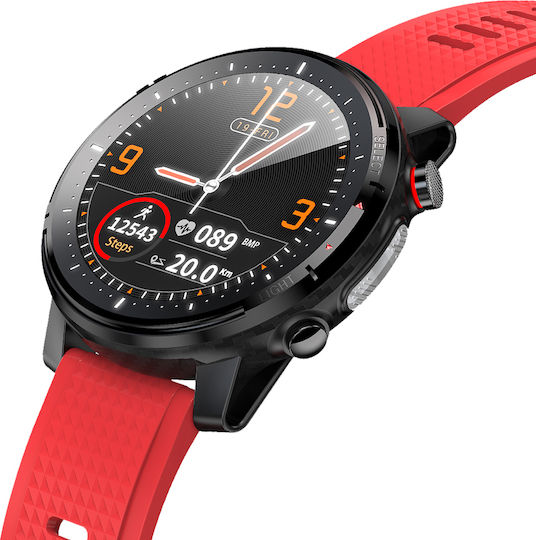 DAS.4 ST08 Smartwatch με Παλμογράφο (Μαύρο)