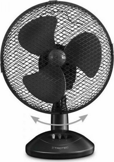 Trotec TVE 8 Tischgerät Ventilator 30W Lüfterdurchmesser 23cm Schwarzer