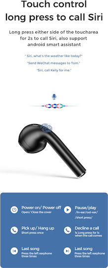 Joyroom JR-T03S Earbud Bluetooth Handsfree Ακουστικά με Θήκη Φόρτισης Μαύρα
