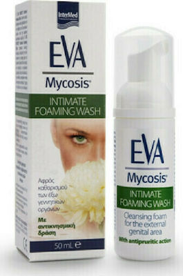 InterMed Eva Mycosis Intimate Foaming Wash Spumă cu mușețel si Aloe Vera 50ml