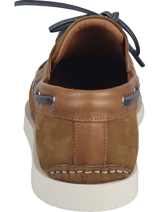 Men's Suede Boat Shoes Tabac Brown