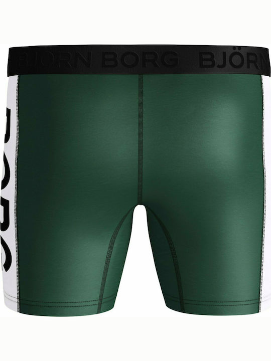 Björn Borg Performance Herren Boxershorts Grün mit Mustern 1Packung