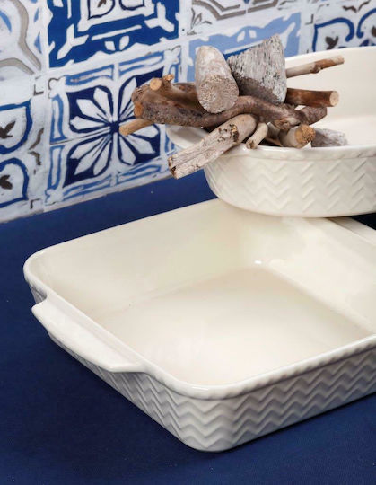 Cryspo Trio Zik-Zak Ceramic Oval Heat-Resistant Cookware 36x22x8cm